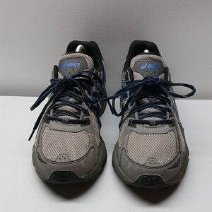 Asics Gray and Blue Running Shoes